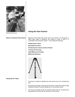 Using the View Camera.Pdf