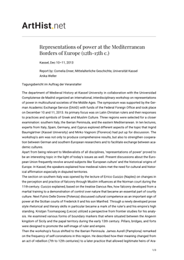 Representations of Power at the Mediterranean Borders of Europe (12Th-15Th C.)