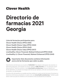 Directorio De Farmacias 2021 Georgia