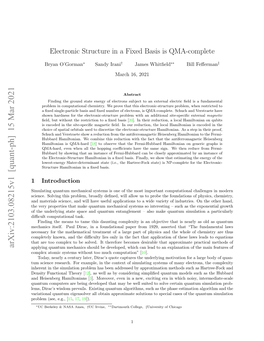 Electronic Structure in a Fixed Basis Is QMA-Complete