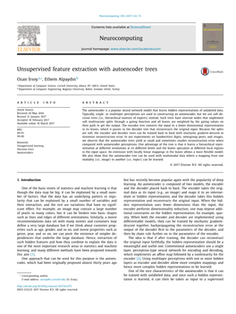 Unsupervised Feature Extraction with Autoencoder Trees