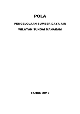 Pengelolaan Sumber Daya Air Wilayah Sungai Mahakam