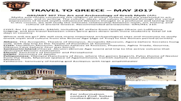 Travel to Greece – May 2017