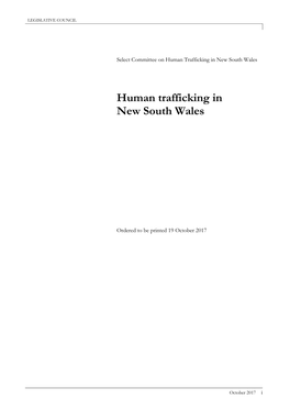 Human Trafficking in New South Wales