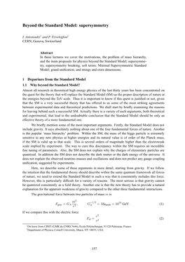 Beyond the Standard Model: Supersymmetry