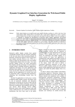 Dynamic Graphical User Interface Generation for Web-Based Public Display Applications