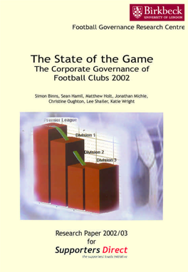 The Corporate Governance of Football Clubs 2005