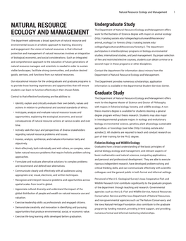 Natural Resource Ecology and Management 1