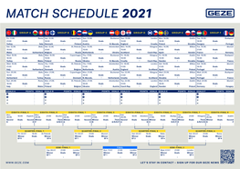 Match Schedule 2021