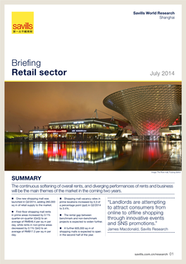 Briefing Retail Sector July 2014