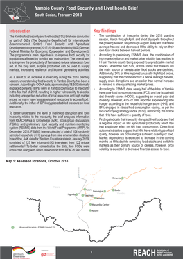 Yambio County Food Security and Livelihoods Brief South Sudan, February 2019