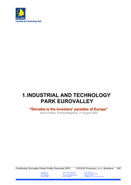 1. Industrial and Technology Park Eurovalley