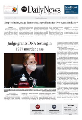 Judge Grants DNA Testing in 1987 Murder Case