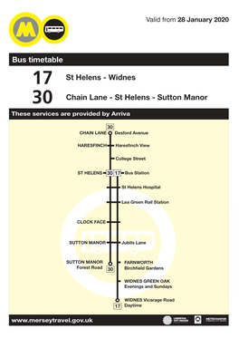 St Helens - Widnes 30 Chain Lane - St Helens - Sutton Manor