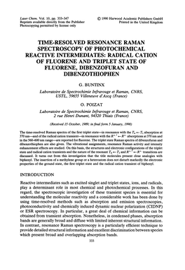 Radical Cation of Fluorene and Triplet State of Fluorene, Dibenzofuran and Dibenzothiophen