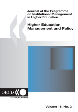 Higher Education Management and Policy – Volume 18, No. 2