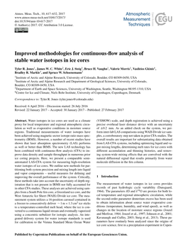 Improved Methodologies for Continuous-Flow Analysis of Stable