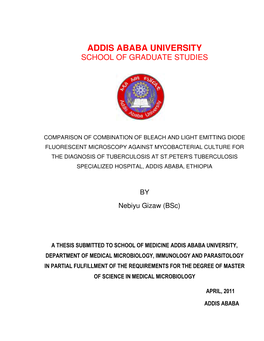 Addis Ababa University School of Graduate Studies