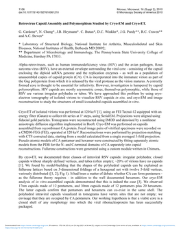 Retrovirus Capsid Assembly and Polymorphism Studied by Cryo-EM and Cryo-ET