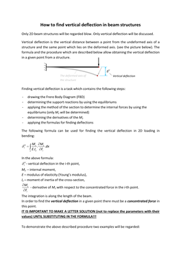 How to Find Vertical Deflection in Beam Structures