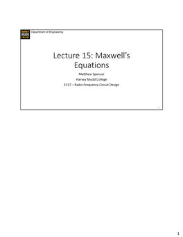 Maxwell's Equations