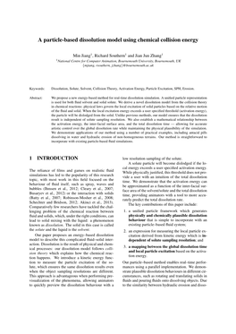 A Particle-Based Dissolution Model Using Chemical Collision Energy