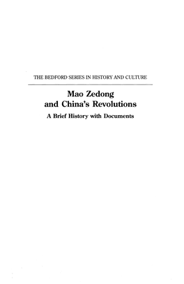 Mao Zedong and China's Revolutions