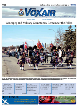 Winnipeg and Military Community Remember the Fallen