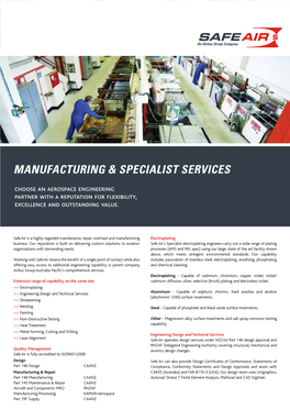 Manufacturing & Specialist Services