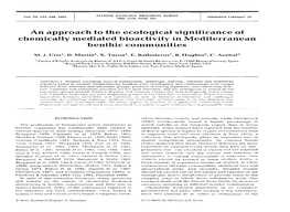 An Approach to the Ecological Significance of Chemically Mediated Bioactivity in Mediterranean Benthic Communities