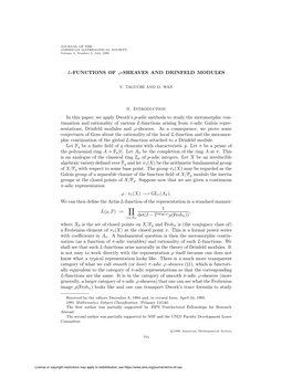 L-Functions of Φ-Sheaves and Drinfeld Modules