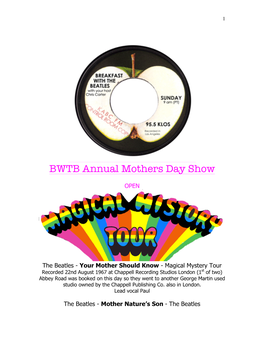 BWTB Mother's Day 2015