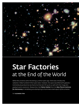 Star Factories at the End of the World | Maxplanckresearch 1/2013