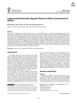 Lodoxamide Attenuates Hepatic Fibrosis in Mice: Involvement of GPR35