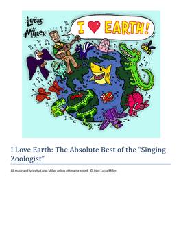 I Love Earth: the Absolute Best of the “Singing Zoologist”