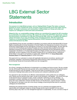 LBG External Sector Statements Introduction