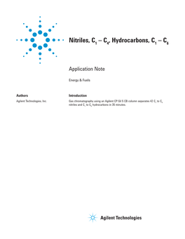 Nitriles, C – C , Hydrocarbons, C