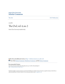 The Owl, Vol. 4, No. 2 Santa Clara University Student Body