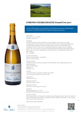 CORTON-CHARLEMAGNE Grand Cru 2017 | YET08E