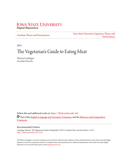 The Vegetarian's Guide to Eating Meat