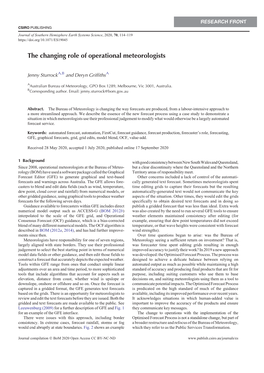 The Changing Role of Operational Meteorologists