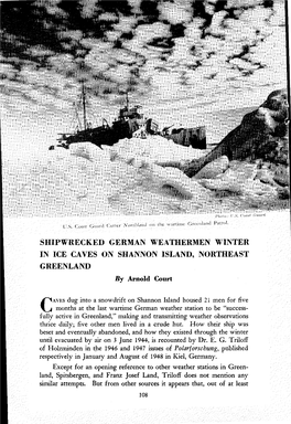 SHIPWRECKED GERMAN WEATHERMEN WINTER in ICE CAVES on SHANNON ISLAND, NORTHEAST GREENLAND by Arnold Court