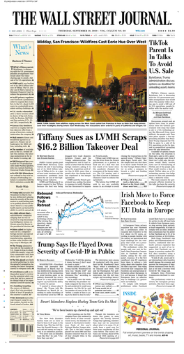 Tiffany Sues As LVMH Scraps $16.2 Billion