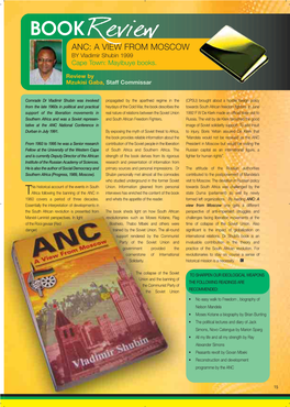 Book Review; ANC a View from Moscow