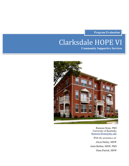 Clarksdale HOPE VI Community Supportive Services