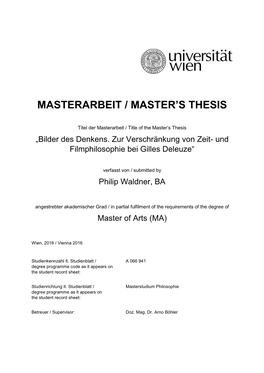 Masterarbeit / Master's Thesis