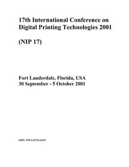 Evolution of Non-Impact Printing Technologies, 1 Joseph Gaynor, Innovative Technology Associates (USA)