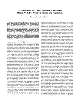 A Framework for Time-Consistent, Risk-Averse Model Predictive Control: Theory and Algorithms