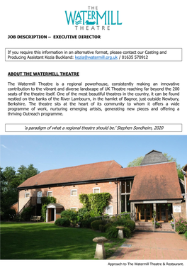 The Watermill Theatre