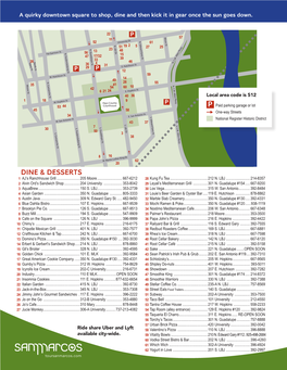 San Marcos Downtown Restaurant List